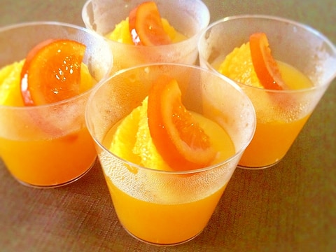 シンプル オレンジゼリー 子供のおやつ レシピ 作り方 By Ami Go66 楽天レシピ